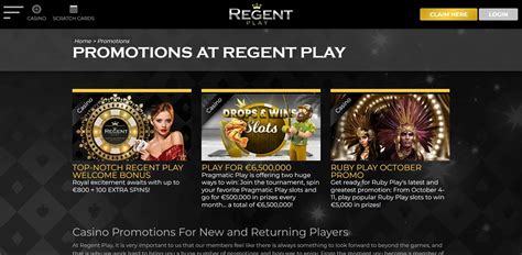 regent play casino login Welcome Package t over 3 deposits